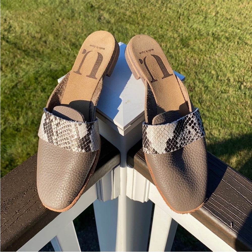 U-Dot Leather Mules